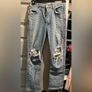 Agolde Light Blue Ripped Men's Jeans